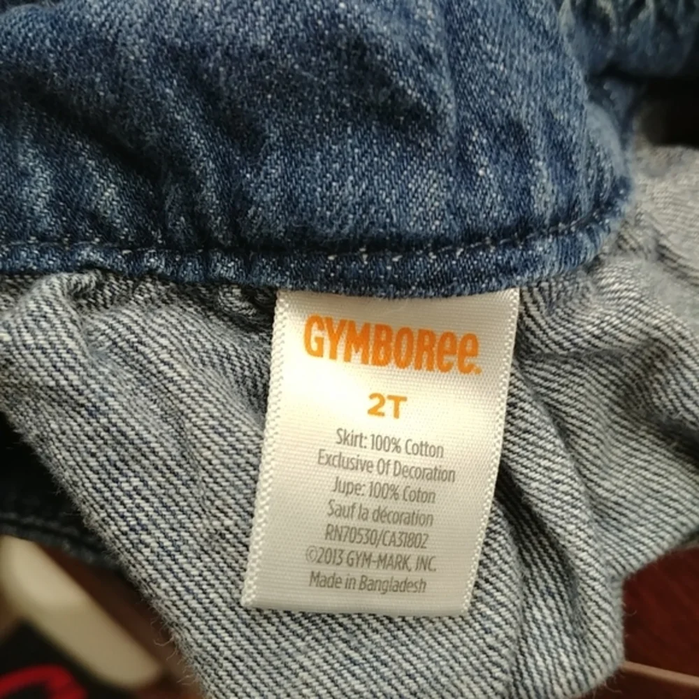 Gymboree Black Cat Jean‎ Denim Skirt